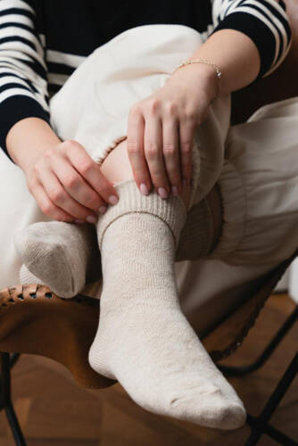 Шерстяні шкарпетки жіночі ART..093 Steven, - 031 бежевий