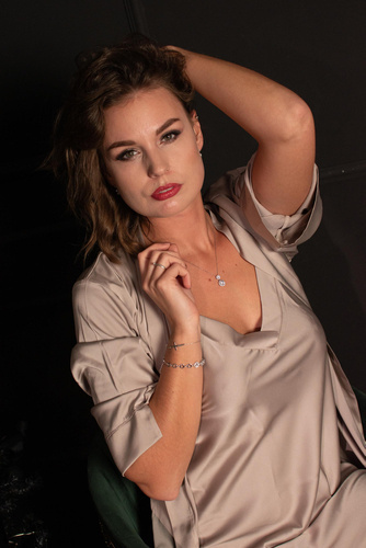 Нічна сорочка-комбінація 758 Cordelia De Lafense, - капучино