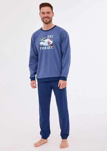 Піжама чоловіча 461/257 Ski Cornette, - темно-синій