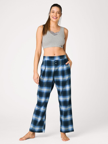 Жіночі піжамні штани Key LHE 465 jeans – фланель, 100% бавовна