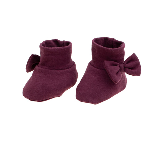 217267 Тканинні черевички Nicol Alisa – бордові з бантом