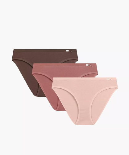 Atlantic 3CLP-002/Z26 Sport жіночі класичні бавовняні трусики 3-pack рожево-світло-коричневі