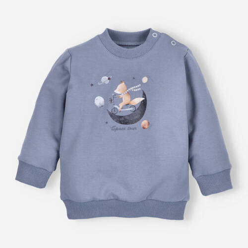 Бомбер для дитини з органічної бавовни Space Tour Nini голубий