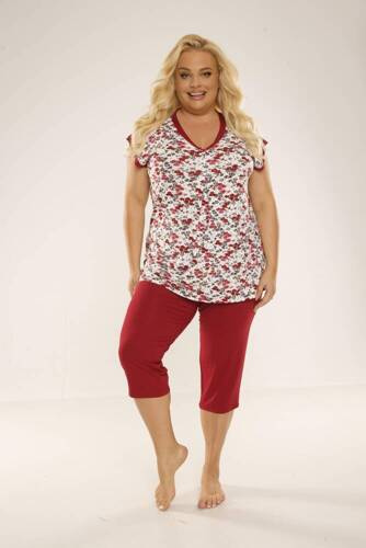 Стильна жіноча піжама 489/491 Mia Plus Size Forex,- червоний
