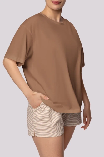 Піжама жіноча  Stripe Mona,- карамель