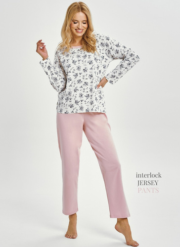 Жіноча піжама Taro Martina 3451 білий, бавовна, довгий рукав