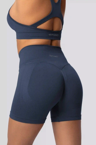 Spaio PUSH-UP PRO моделюючі безшовні шорти фітнес високий пояс navy blue