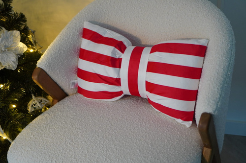 Різдвяна подушка Бант 30x50 – велюрова Spod Igły i Nitki, святковий декор