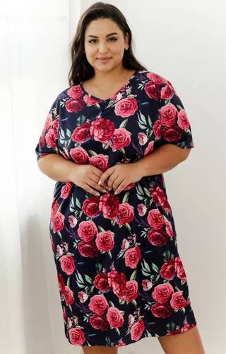 Нічна сорочка жіноча 3358 Claire Taro -темно-синій