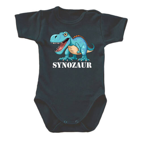 Дитяче боді з коротким рукавом SKU 023TS "Synozaur" Moocha, - чорний