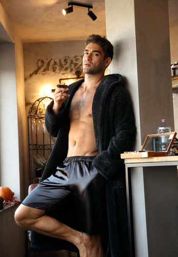 Шорти сатинові чоловічі Zeus Dkaren, - чорний