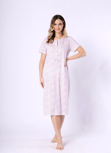 Жіноча сорочка Oriana 1723/1760 Leveza з 100% бавовни, короткий рукав, міді