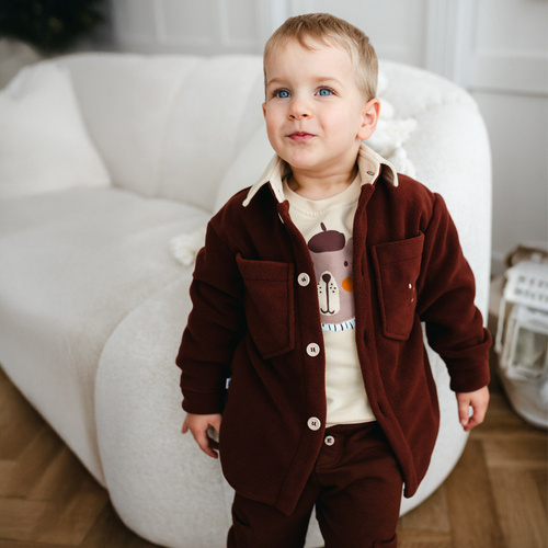 Дитяча куртка Eevi Beary Cool – шоколадна флісова катана
