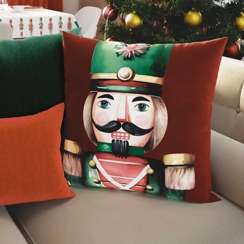 Декоративна наволочка Лускунчик PBN279 Dziadki do orzechów  Markizeta, - червоний