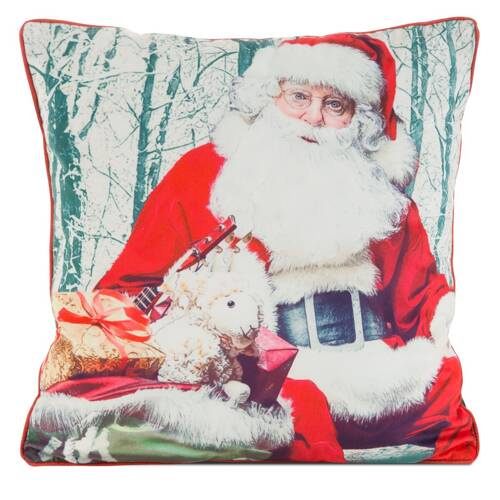 Велюрова декоративна наволочка Chp 133 Санта Eurofirany, - червоний