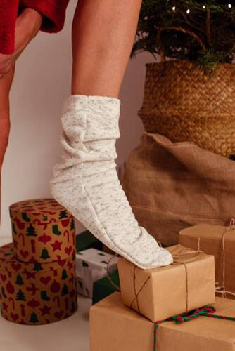 Шкарпетки для сну 553/554 Wellsoft De Lafense - екрю/горошок