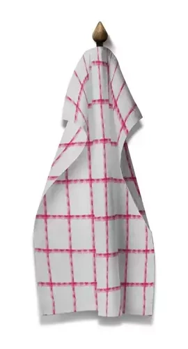 Картате кухонне полотенце Big Check Domarex, - рожевий