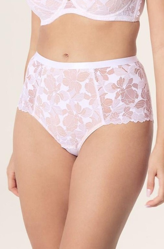 Високі бразиліани Hanna DB52 Nipplex з мережива, жіночний крій, білий