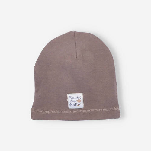 Дитяча шапочка з органічної бавовни Skarby Jesieni Nini коричневий