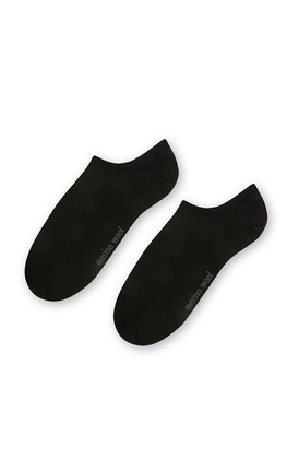 Короткі жіночі шкарпетки Natural Merino Wool ART.130  Steven, - чорні 004