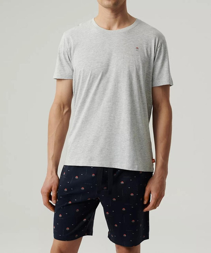 Піжама чоловіча  NMP-384 Atlantic,- сірий/темно-синій