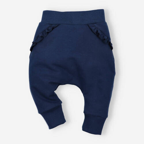 Дитячі штанці з органічної бавовни ABN-4518/GRA Nini темно-синій