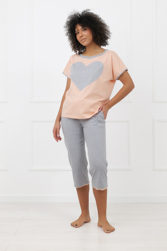 Піжама Sabrina Italian Fashion 100% бавовна – короткий рукав, штани 3/4