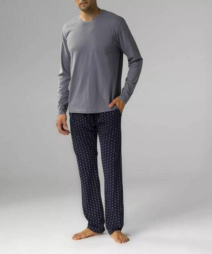 Піжама чоловіча NMP-373 Atlantic,- сірий/темно-синій