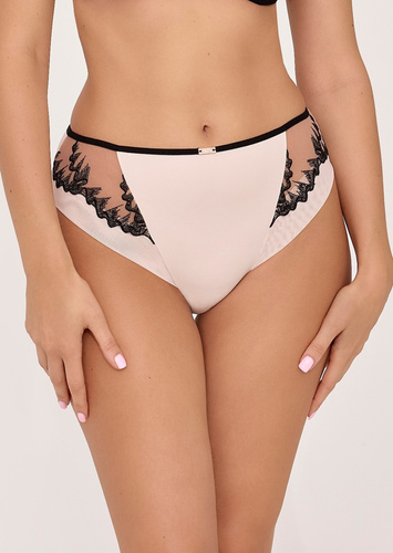 Труси Ava 2238 Champagne – бежеві, мікрофібра, сітка з вишивкою