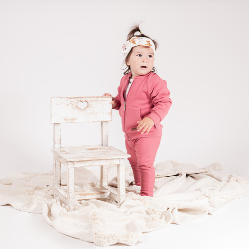 216272 Дитяча кофта Nicol Lala – рожева трикотажна на блискавці, розмір 62-146