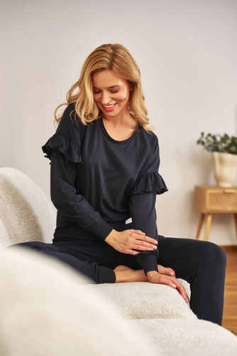 Doctor Nap 4351 – Жіночий комплект з бавовни з воланами | 100% бавовна, Польща