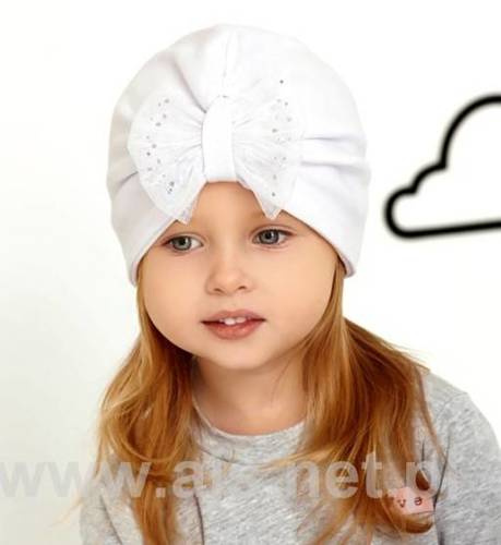 Дитяча шапка для дівчинки 46-058 AJS, - mix kolor