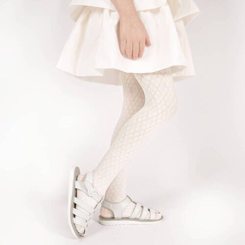 Дитячі жакардові колготки 141803 W2 Nicol -кремовий