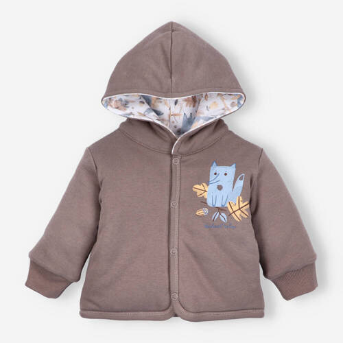 Дитяча куртка з органічної бавовни ABN-4511/CZE Skarby Jesieni Nini коричневий