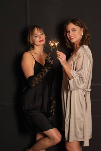 Нічна сорочка-комбінація 758 Cordelia De Lafense, - чорний