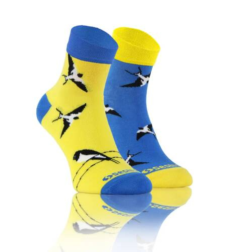 Асиметричні шкарпетки Ластівки finest cotton Sesto Senso, - синій