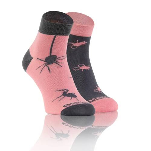 Асиметричні шкарпетки Муха і Павук finest cotton Sesto Senso, - рожевий