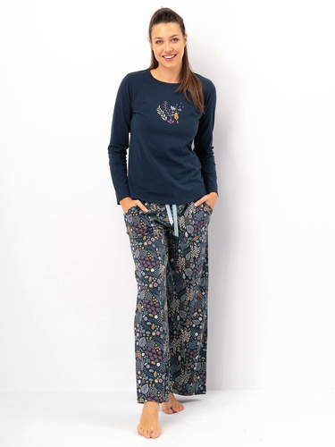 Піжама жіноча LNS 571 Key -темно-синій