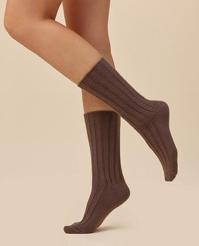Жіночі шкарпетки Gabriella SW/069 cacao- мериносова вовна