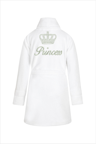 Халат дитячий флісовий Princess ByShelly - білий/срібло