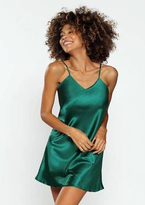 Нічна сорочка комбінація жіноча Karen Dkaren - зелений