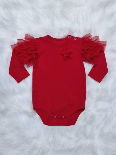 Дитяче боді з довгим рукавом Carmen Bambarillo, - червоний