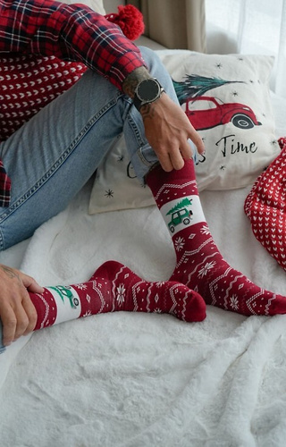 Milena 1290-030 – чоловічі різдвяні шкарпетки 01