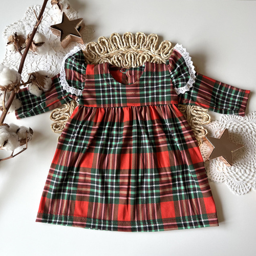 Сукня з довгим рукавом 23SR01 Merry Christmas  Mamatti - червоний/зелений