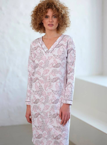 Нічна сорочка 425 Cana, - білий/рожевий