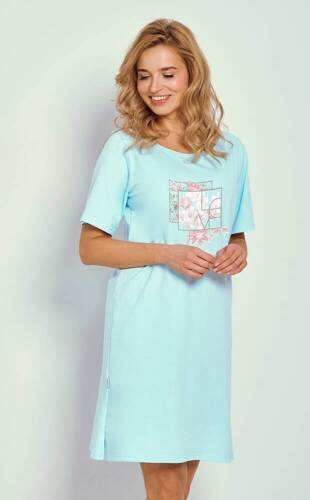 Жіноча нічна сорочка 3327 Isla Taro,- бірюзовий