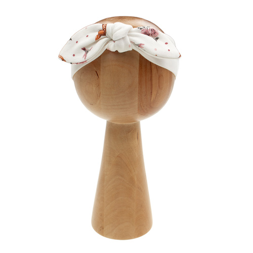 216065 Lala Пов’язка Nicol – кремова бавовна з великою бантиком