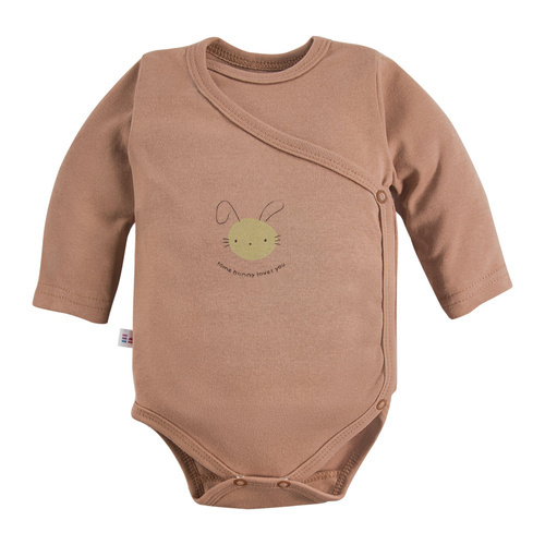 Дитяче боді з довгим рукавом Animals Eevi, - коричневий