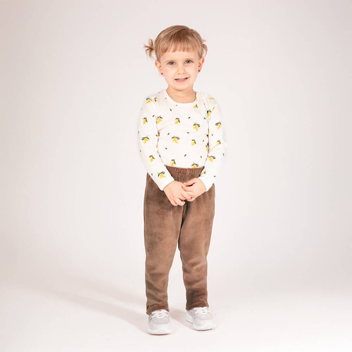 Дитячі оксамитові штани 212283 Tola - бежевий