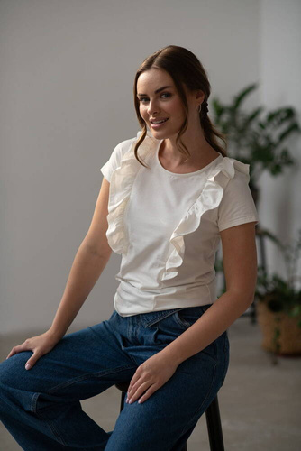 Блузка для годування Milky Waves короткий рукав Milk&Love, - вершковий